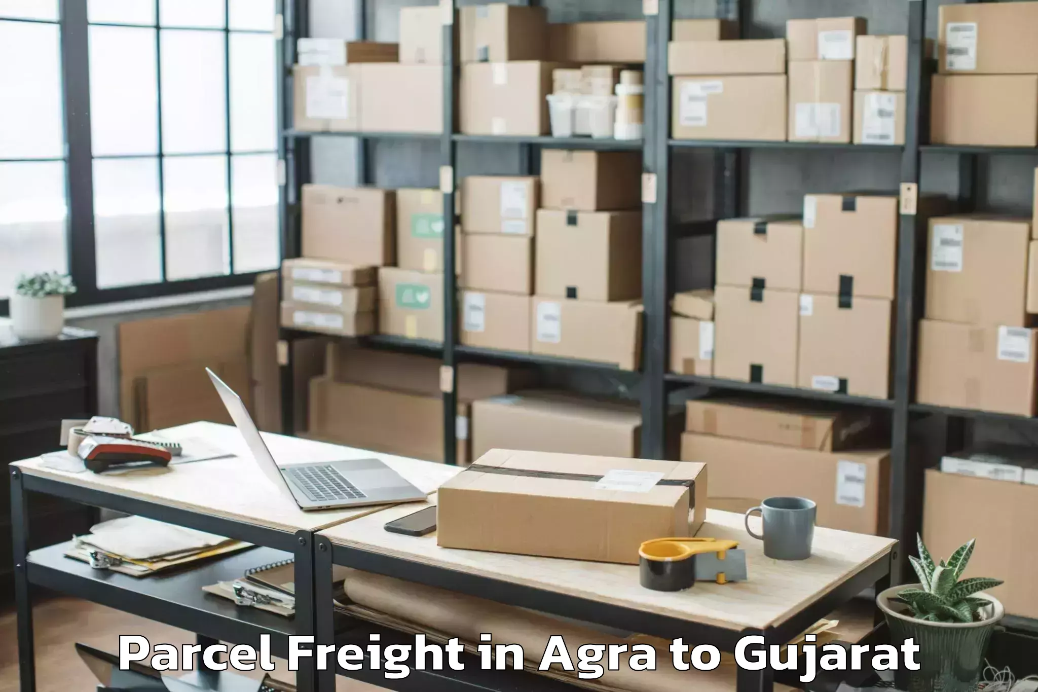 Leading Agra to Lavad Parcel Freight Provider